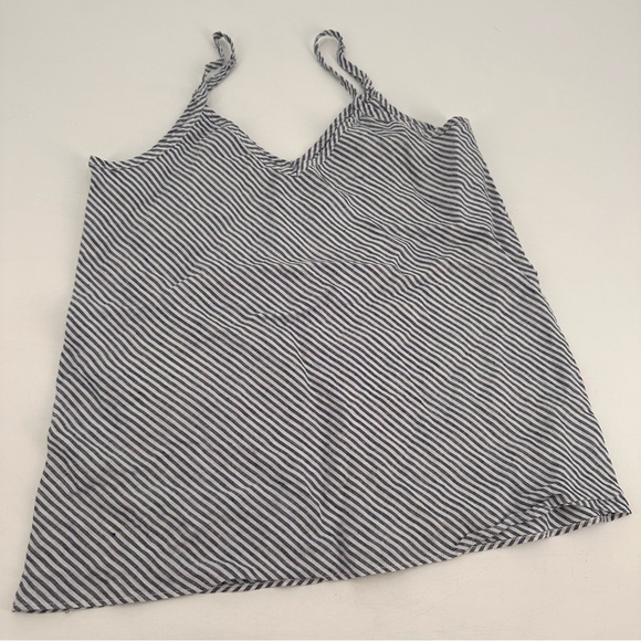 Liz Alig Linen Stripe Bias Cut Tank Top Small - Picture 2 of 5